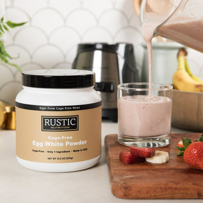 Rustic Nutrition - Cage-Free Egg White Powder (Unflavored, 10.5 Oz)