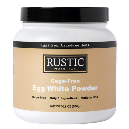 Rustic Nutrition - Cage-Free Egg White Powder (Unflavored, 10.5 Oz)